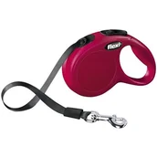 Smycze dla psów - Flexi Smycz automatyczna NEW CLASSIC XS taśma 3m do 12kg kolor czerwony - miniaturka - grafika 1