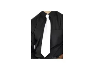 Biały krawat - 1 szt. - Dodatki do strojów karnawałowych - miniaturka - grafika 1