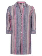 Koszule damskie - Franco Callegari - Damska bluzka lniana, wielokolorowy|niebieski - miniaturka - grafika 1