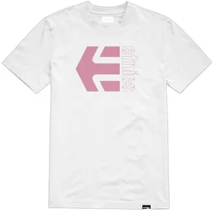 t-shirt ETNIES CORP COMBO TEE WHITE/PINK - Koszulki męskie - miniaturka - grafika 1