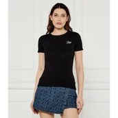 Koszulki i topy damskie - Guess Jeans T-shirt EMBRO | Slim Fit - miniaturka - grafika 1