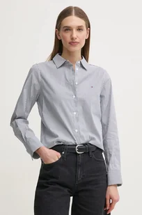 Tommy Hilfiger koszula damska kolor szary regular z kołnierzykiem klasycznym WW0WW44084 - Koszule damskie - miniaturka - grafika 1