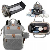 Przewijaki - PLECAK ORGANIZER DLA MAMY PRZEWIJAK SZARY - miniaturka - grafika 1