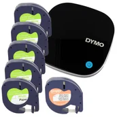Drukarki kart i etykiet - Drukarka etykiet DYMO LetraTag LT 200B + 5 taśm 59421 w zestawie - miniaturka - grafika 1