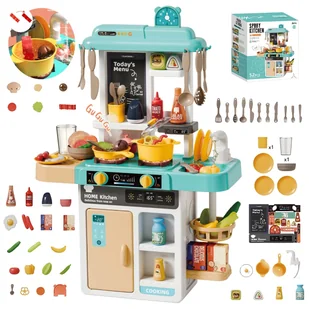 Kuchnia dla dzieci Światło Dźwięk Para Zmieniające kolor 52 el - Zabawki AGD Kuchnia dla dzieci Światło Dźwięk Para Zmieniające kolor 52 el - Zabawki AGD - miniaturka - grafika 1