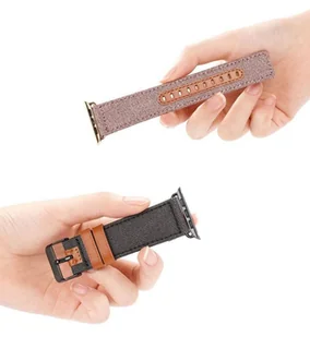 Dux Ducis Litchi Grain Band pasek opaska bransoleta do Watch 4 40mm / Watch 3 38mm / Watch 2 38mm / Watch 1 38mm czarny - Akcesoria do smartwatchy - miniaturka - grafika 13