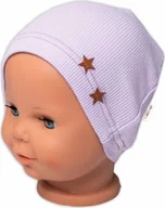 Czapki dla dzieci - Czapka dziecięca Nellys Ribbed Stars - liliowa, rozmiar 92/98 - miniaturka - grafika 1