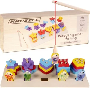 Kruzzel Sorter drewniany- łowienie rybek Kruzzel 22565 - Sortery dla dzieci - miniaturka - grafika 1