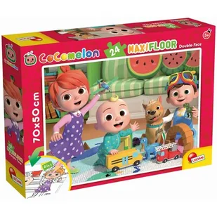 Lisciani COCOMELON DWUSTRONNE PUZZLE PODŁOGOWE 24 EL SŁONECZNY DZIEŃ N ZABAWĘ 304-90983 - Puzzle - miniaturka - grafika 1