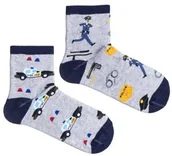 Skarpetki dla dzieci - Skarpetki dziecięce bawełniane z motywem policji Milena - miniaturka - grafika 1