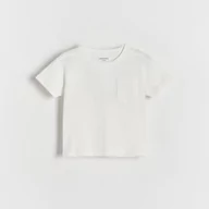 Koszulki dla chłopców - Reserved - T-shirt oversize - Kremowy - miniaturka - grafika 1