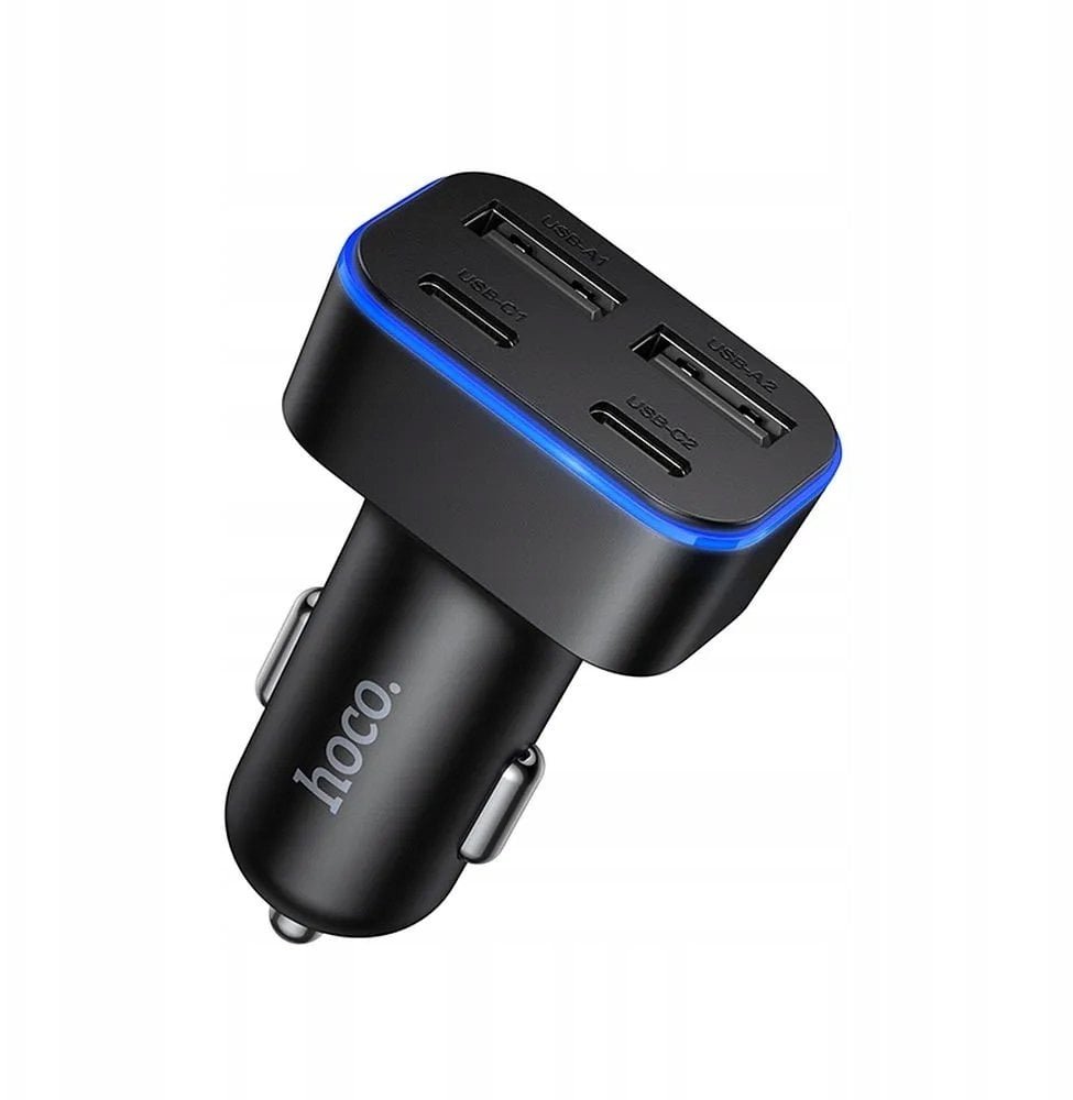 Ładowarka Hoco Ładowarka samochodowa 2x USB A + 2x USB C QC3.0 PD 42W Z63 czarna
