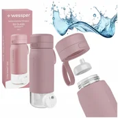 Butelki filtrujące - Butelka szklana różowa 0,5L Wkład filtrujący Wessper licznik filtra butelki - miniaturka - grafika 1