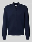 Swetry męskie - Kurtka z dzianiny o kroju regular fit z mieszanki bawełny - miniaturka - grafika 1