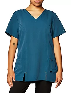 Koszule damskie - Dickies Scrubs Xtreme damska koszula medyczna z dekoltem w serek, Karaibski, S - grafika 1