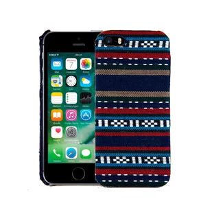 Materiałowe etui na telefon komórkowy Apple iPhone 5 / 5s / SE Cover Bumper Blue - Etui i futerały do telefonów - miniaturka - grafika 1
