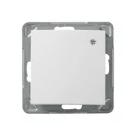 Wyłączniki światła i elektryczne - LEDart krzyżowy Ospel AS ŁP-4G/m/00, bez ramki, kolor biały - miniaturka - grafika 1