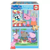 G3 Puzzle 2x25 Świnka Peppa drewniane) Nowa - Puzzle - miniaturka - grafika 1