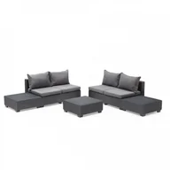 Meble ogrodowe - Allibert Modułowe meble na taras sapporo set : kolor - grafit/szary BK-013677 - miniaturka - grafika 1