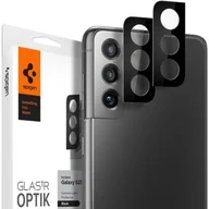 Szkła hartowane na telefon - Spigen Szkło Optik.TR Camera Lens do Samsung Galaxy S21 Black AGL02735 - miniaturka - grafika 1