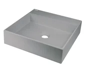 Umywalki - Deante Correo Umywalka nablatowa 40x40 cm szary metalik CQRSU4S - miniaturka - grafika 1