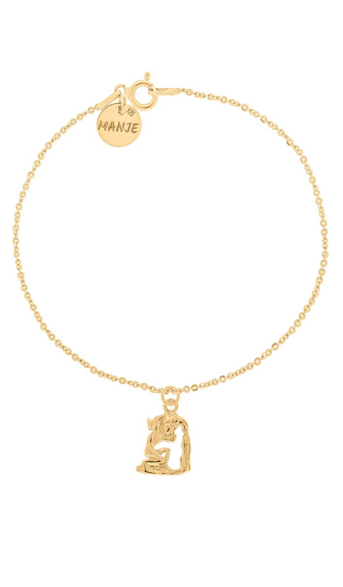 Pozłacana bransoletka ze znakiem zodiaku Wodnik