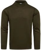 Swetry męskie - Sweter męski półgolf khaki basic Recea - miniaturka - grafika 1