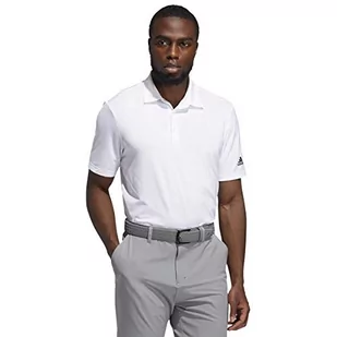 adidas Golf męska koszulka polo 2021 Ultimate365 Solid Performance Stretch, Biały, M - Koszulki męskie - miniaturka - grafika 1