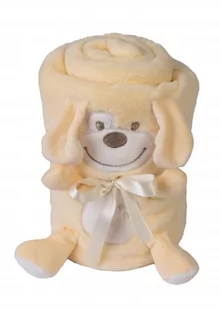 Kocyk maskotka 85x100 Kremowy Piesek Willy BabyMatex - Koce i narzuty dla dzieci - miniaturka - grafika 1