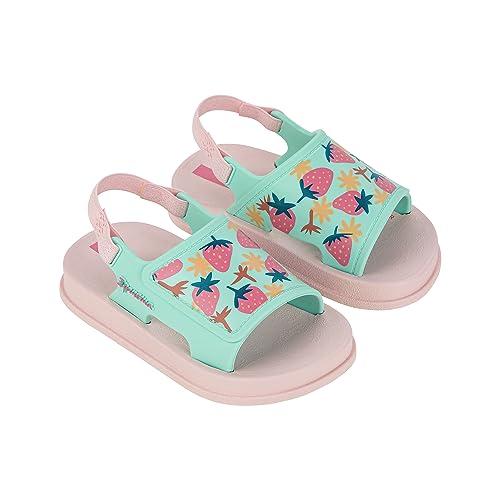 Ipanema Unisex miękkie sandały dla niemowląt, różowe/zielone, 24 EU, Pink Green, 24 EU
