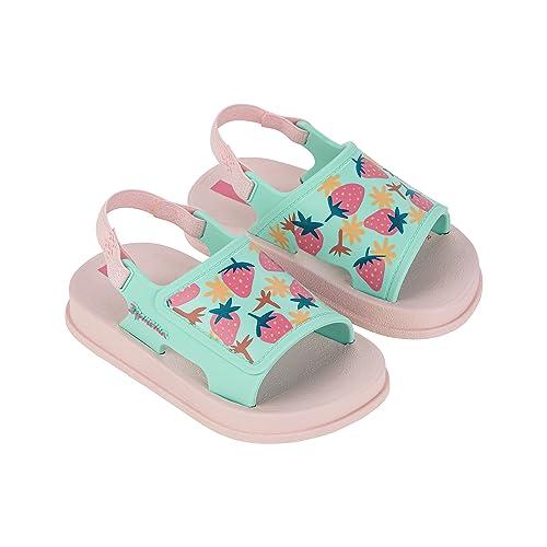 Ipanema Unisex miękkie sandały dla niemowląt, różowe/zielone, 21 EU, Pink Green, 21 EU