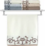 Ręczniki - Ręcznik frotte Barocco I. kremowy 50x100 cm - bawełna - miniaturka - grafika 1