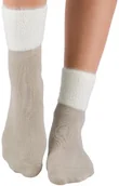 Skarpetki dla dzieci - Dziecięce skarpetki frotte Noviti DF001-G-02 Beżowe - miniaturka - grafika 1