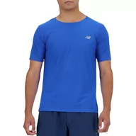 Koszulki męskie - Koszulka New Balance MT41281BUL - niebieska - miniaturka - grafika 1