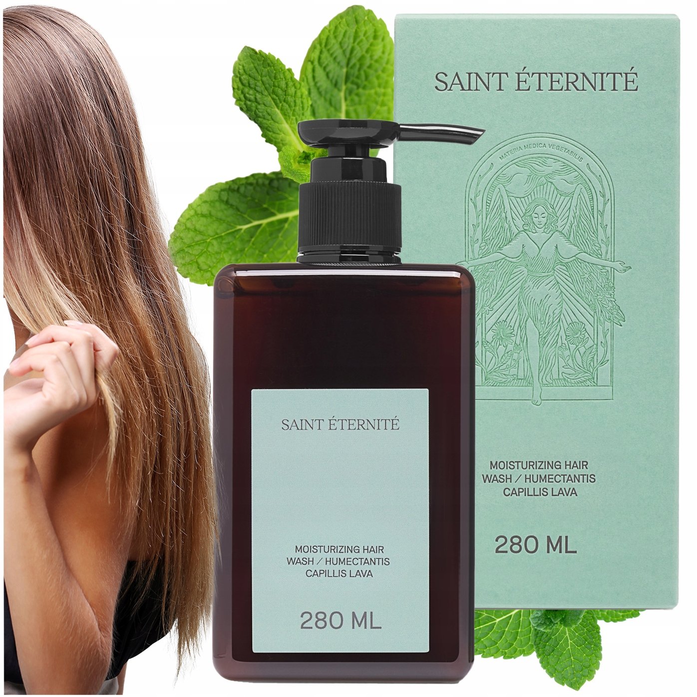 Delikatny szampon nawilżający oczyszcza skórę głowy 280ml Saint Éternité