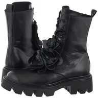 Botki damskie - Czarne botki trzewiki workery modne Carinii B9823-E50 skóra damskie r.36 - miniaturka - grafika 1