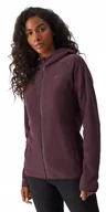 Bluzy damskie - Damska bluza polarowa polar 4F z kapturem FLEF291 50S ciemny fiolet S - miniaturka - grafika 1