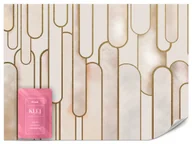 Fototapety - FOTOTAPETA DO SYPIALNI ABSTRAKCJA ŁUKI ELEMENTY ZŁOTA STYL GLAMOUR 300x210 - miniaturka - grafika 1