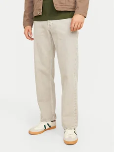 Jack&Jones Jeansy Eddie 12258833 Beżowy Loose Fit - Spodnie męskie - miniaturka - grafika 1
