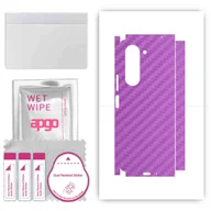 Szkła hartowane na telefon - Folia naklejka skórka strukturalna na TYŁ+BOKI do Samsung Galaxy Z Fold5 -  Carbon Fioletowy - apgo SKINS - miniaturka - grafika 1