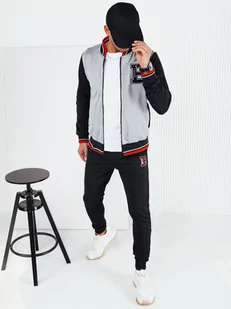 Dres męski szaro-czarny Dstreet AX0767-XXL - Dresy męskie - miniaturka - grafika 1