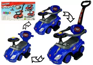 Mega Car Jeździk z Pchaczem 3w1 Niebieski - Jeździki dla dzieci - miniaturka - grafika 1