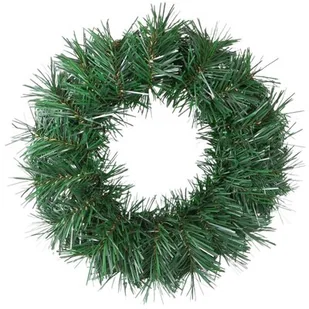 Ozdoba świąteczna wianek, zielony, 25 cm - Ozdoby bożonarodzeniowe - miniaturka - grafika 1