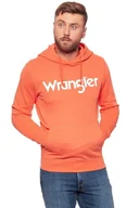 Bluzy męskie - Wrangler, Bluza męska, Logo Hoodie Glow Orange W6527Hy48, rozmiar M - miniaturka - grafika 1