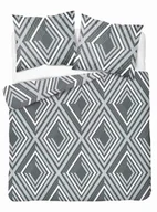 Pościel - Detexpol Pościel z mikrofibry 220x200 szara geometria 4980 A Light 71 - miniaturka - grafika 1