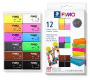 Zabawki kreatywne - Zestaw masy termoutwardzalnej FIMO SOFT kolory NEON 12x25g Staedtler - miniaturka - grafika 1