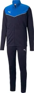 Dresy męskie - Puma Dres męski Puma individualRISE Tracksuit Electric B granatowo-niebieski 657534 02 S - miniaturka - grafika 1