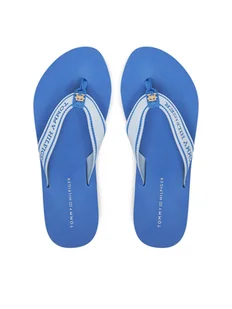 Tommy Hilfiger Japonki Hilfiger Webbing Beach Sandal FW0FW08515 Niebieski - Klapki i japonki damskie - miniaturka - grafika 1