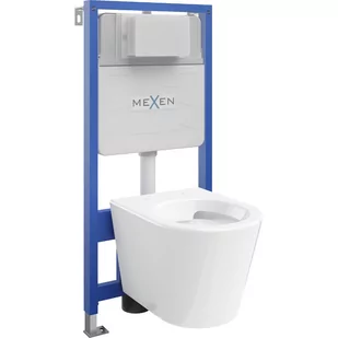Mexen zestaw podtynkowy WC stelaż Fenix Slim z miską WC Rico, biały - Stelaże i zestawy podtynkowe do WC - miniaturka - grafika 1
