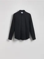 Koszule męskie - Reserved - Bawełniana koszula super slim fit - czarny - miniaturka - grafika 1